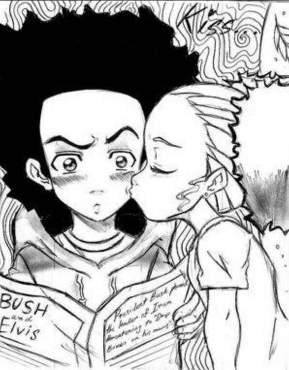 596x763 dab drawing boondocks for free download - Hit The Folks Drawing
