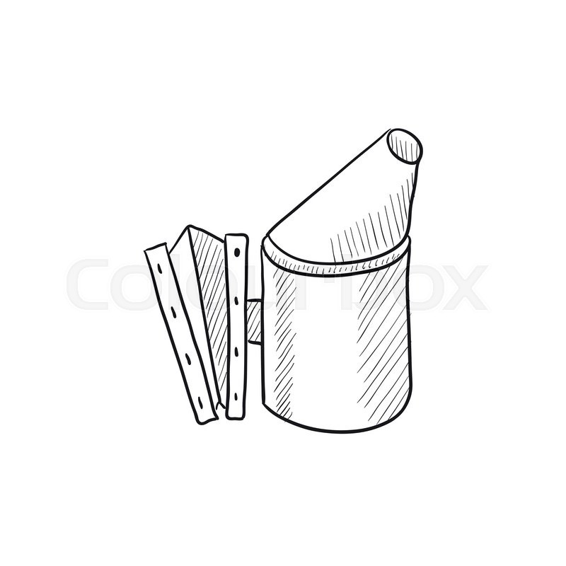 800x800 bee hive smoker sketch icon for web, stock vector colourbox - Hive Drawing