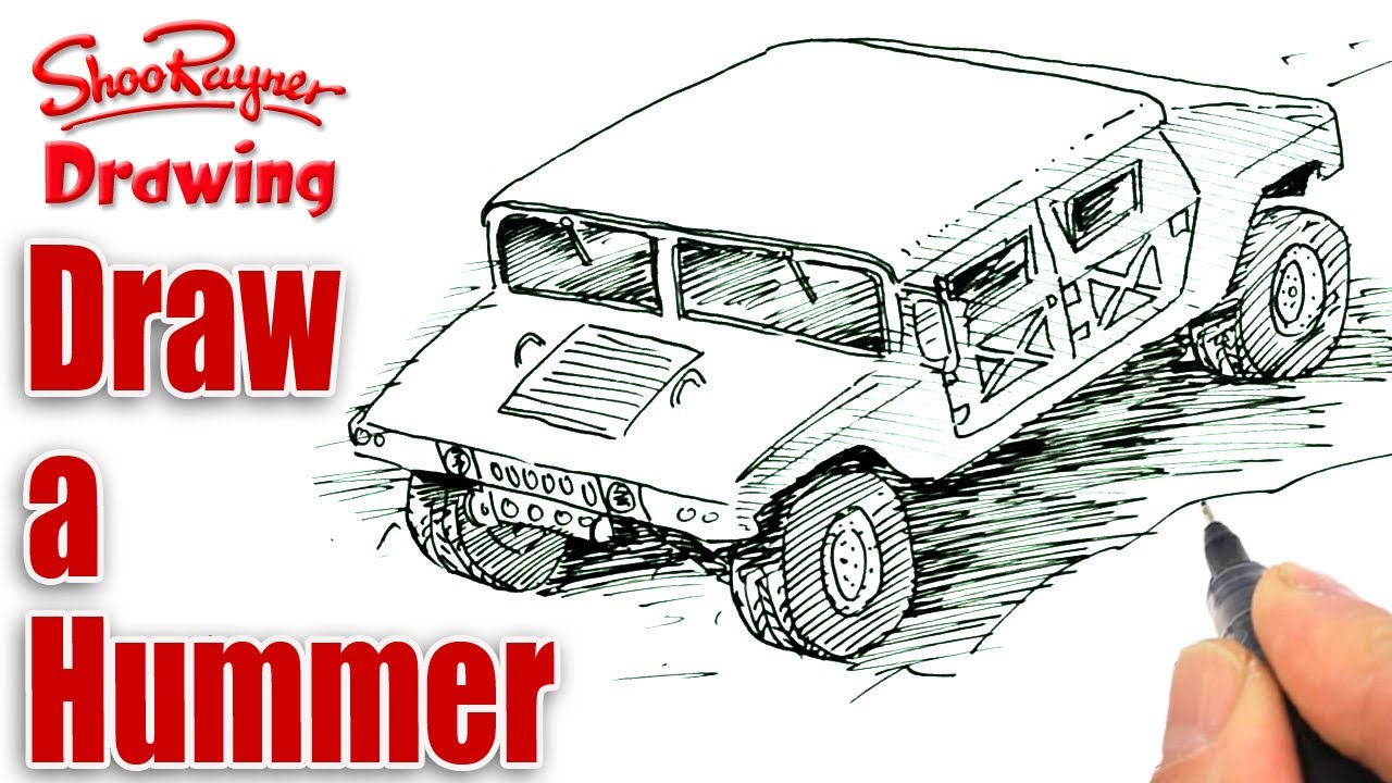 1280x720 how to draw a humvee - Hmmwv Drawing