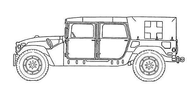 Военный джип рисунок