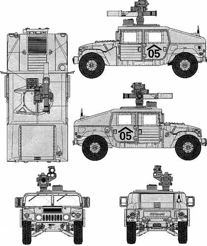 421x500 humvee blueprint - Hmmwv Drawing