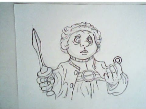 480x360 How To Draw Bilbo Baggins From Lord Of The Rings - Hobbit Cartoon Drawing