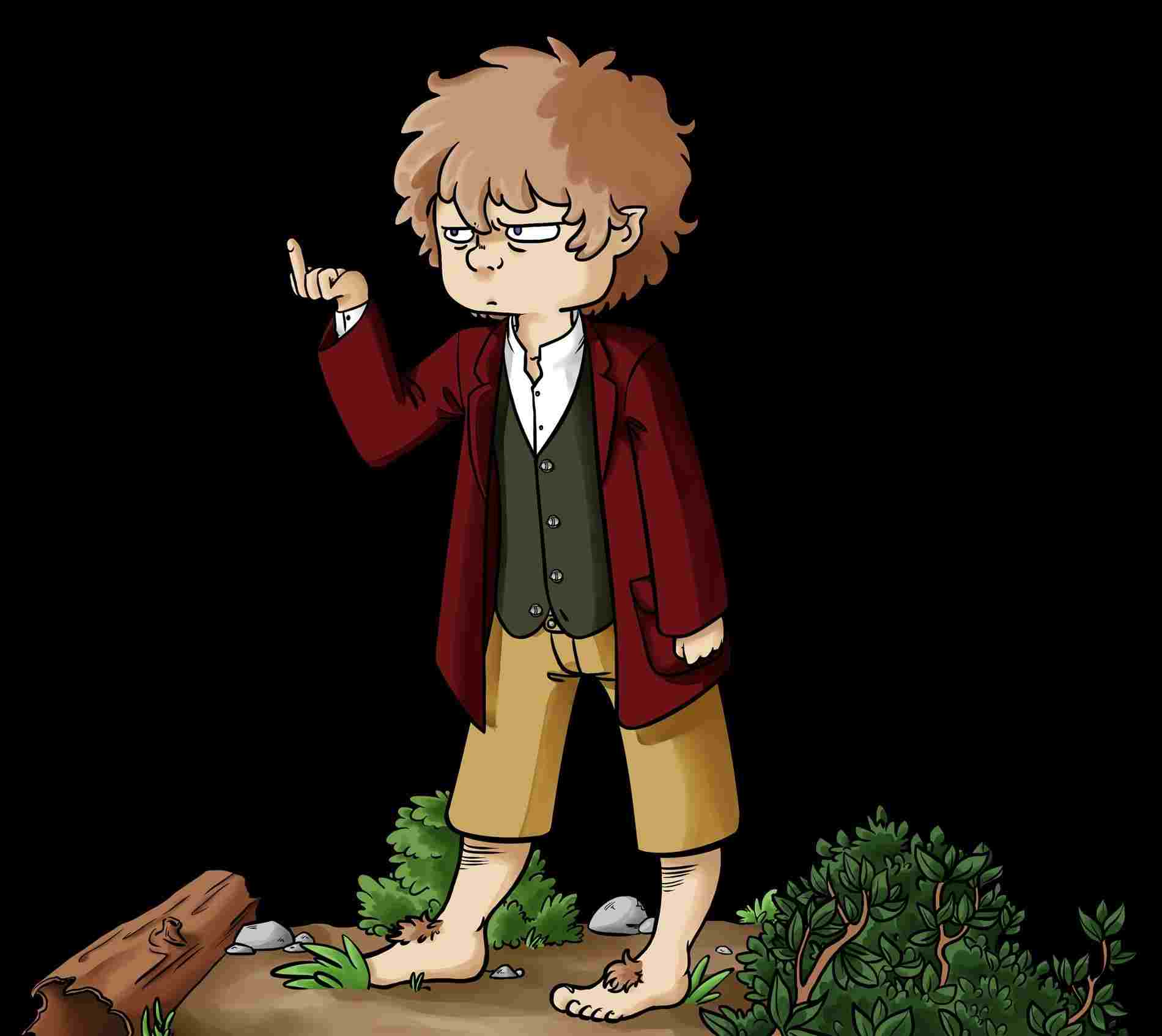 1900x1693 Bilbo In The Hobbit Cartoon Drawing - Hobbit Cartoon Drawing