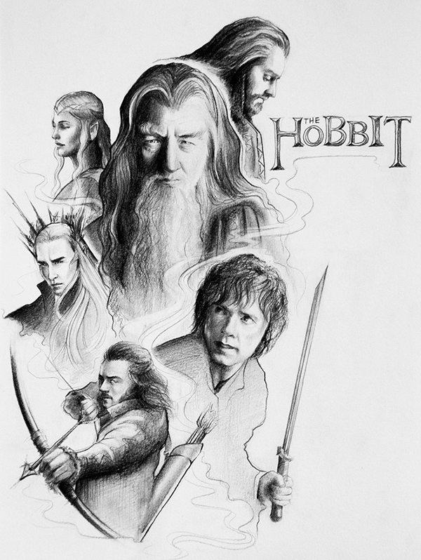 600x798 Hobbit Fan Art On Behance - Hobbit Drawing