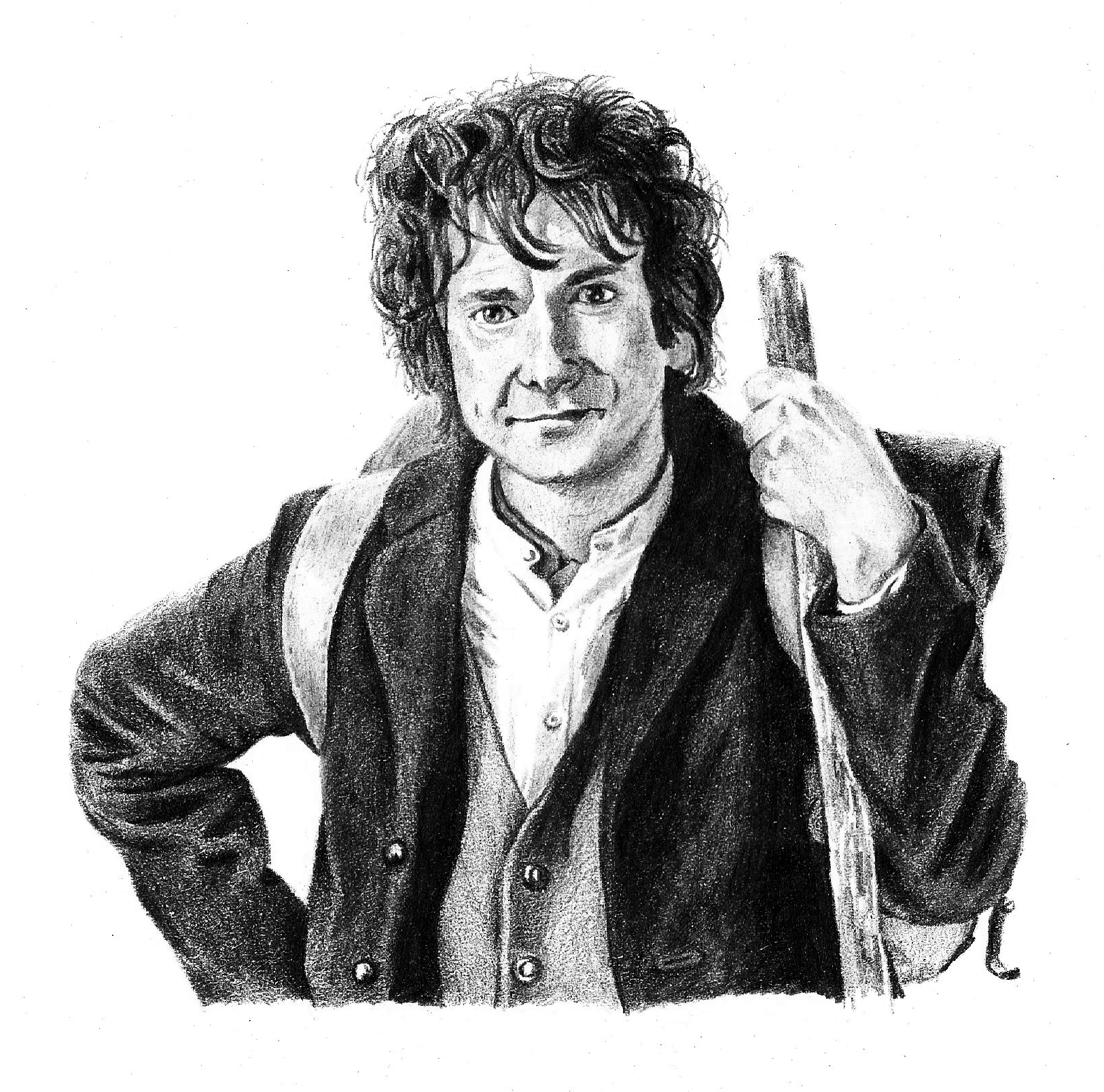 1625x1608 The Hobbit An Unexpected Journey Film Portraits - Hobbit Drawing