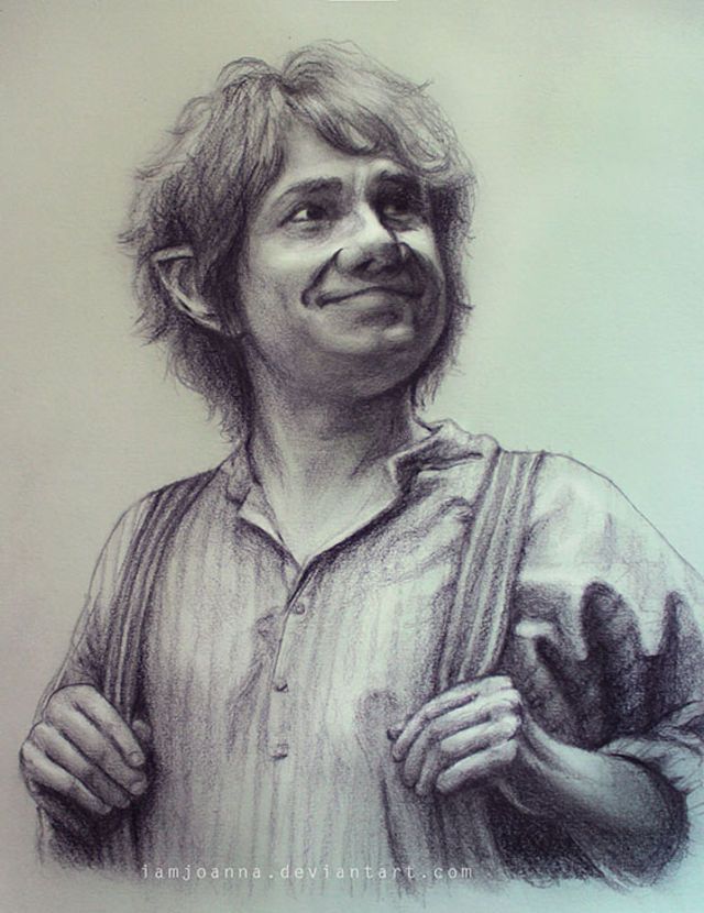 640x830 The Hobbit New Bilbo Baggins Drawing! Middle Earth Art - Hobbit Drawing