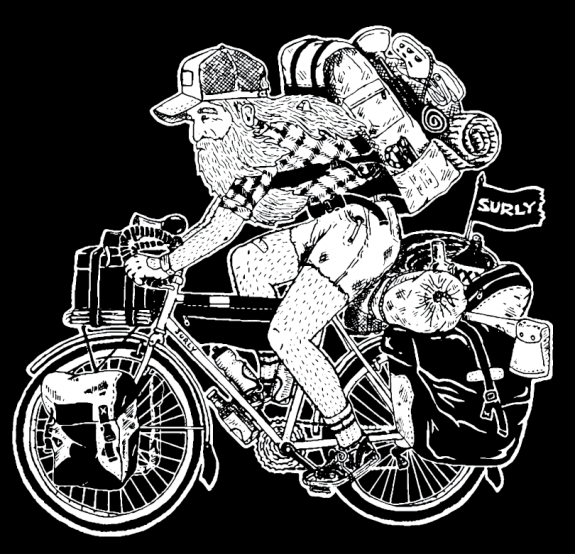 575x554 urban hobo cycling the overnighter surly bikes - Hobo Drawing