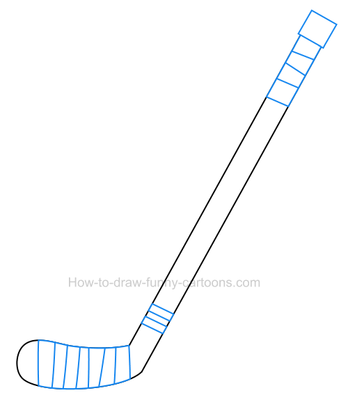 500x578 How To Draw A Hockey Stick Clip Art - Hockey Drawing