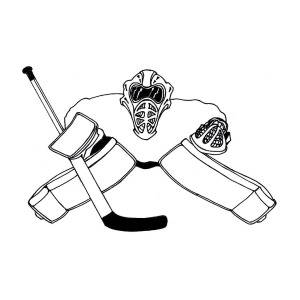300x300 Goalie Equipment Drawing - Hockey Drawing