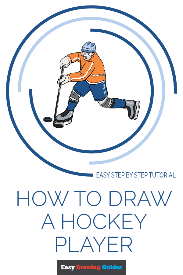600x900 How To Draw A Hockey Player - Hockey Drawing Pictures