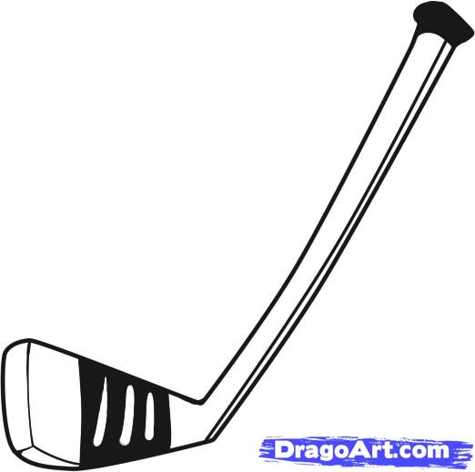 easy to draw hockey stick