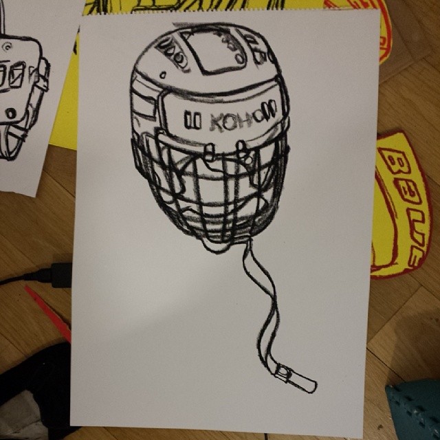 640x640 Hockey Helmet Drawing All About Hockey - Hockey Helmet Drawing