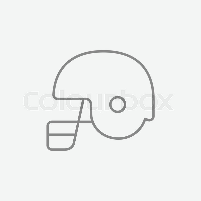 800x800 Hockey Helmet Line Icon For Web, Stock Vector Colourbox - Hockey Helmet Drawing