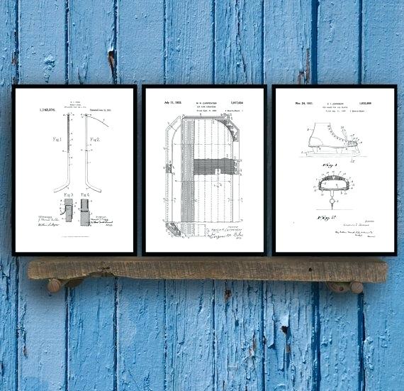 570x551 Hockey Wall Decor Ice Hockey Patent Poster Group Of Hockey Puck - Hockey Net Drawing