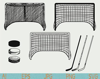 340x270 Hockey Goal Etsy - Hockey Net Drawing