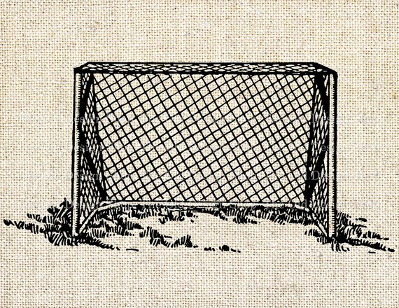 570x440 Vintage Field Hockey Net Clip Art Illustration Digital Stamp Etsy - Hockey Net Drawing