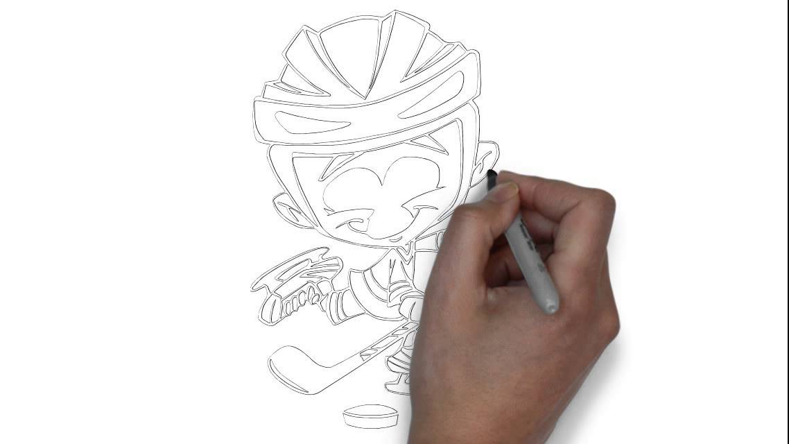 1138x640 How To Draw A Hockey Player - Hockey Player Drawing