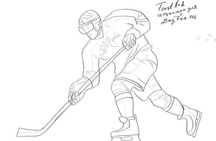 700x458 How To Draw A Hockey Player Step - Hockey Player Drawing