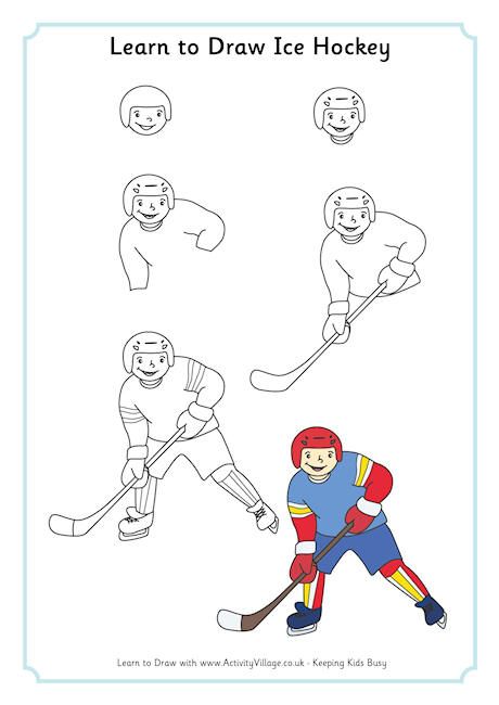 460x650 I Would Do Like To Learn How To Draw A Perfect Hockey Player - Hockey Player Drawing