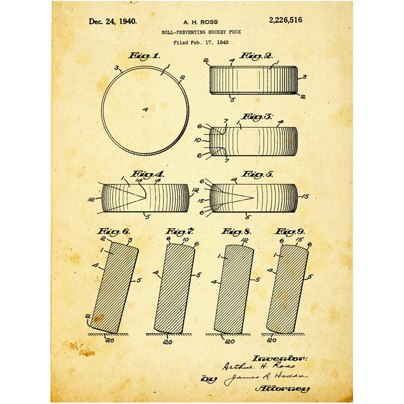 800x800 hockey puck drawing metal sign - Hockey Puck Drawing