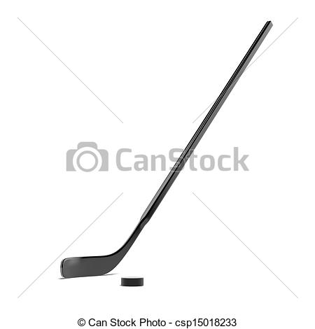 450x470 hockey stick and puck isolated on a white background - Hockey Puck Drawing