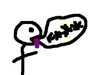 300x250 verbally abusive skinhead sucks on a hockey puck drawing - Hockey Puck Drawing