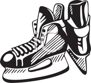 300x273 hockey skates pair clipart - Hockey Skate Drawing