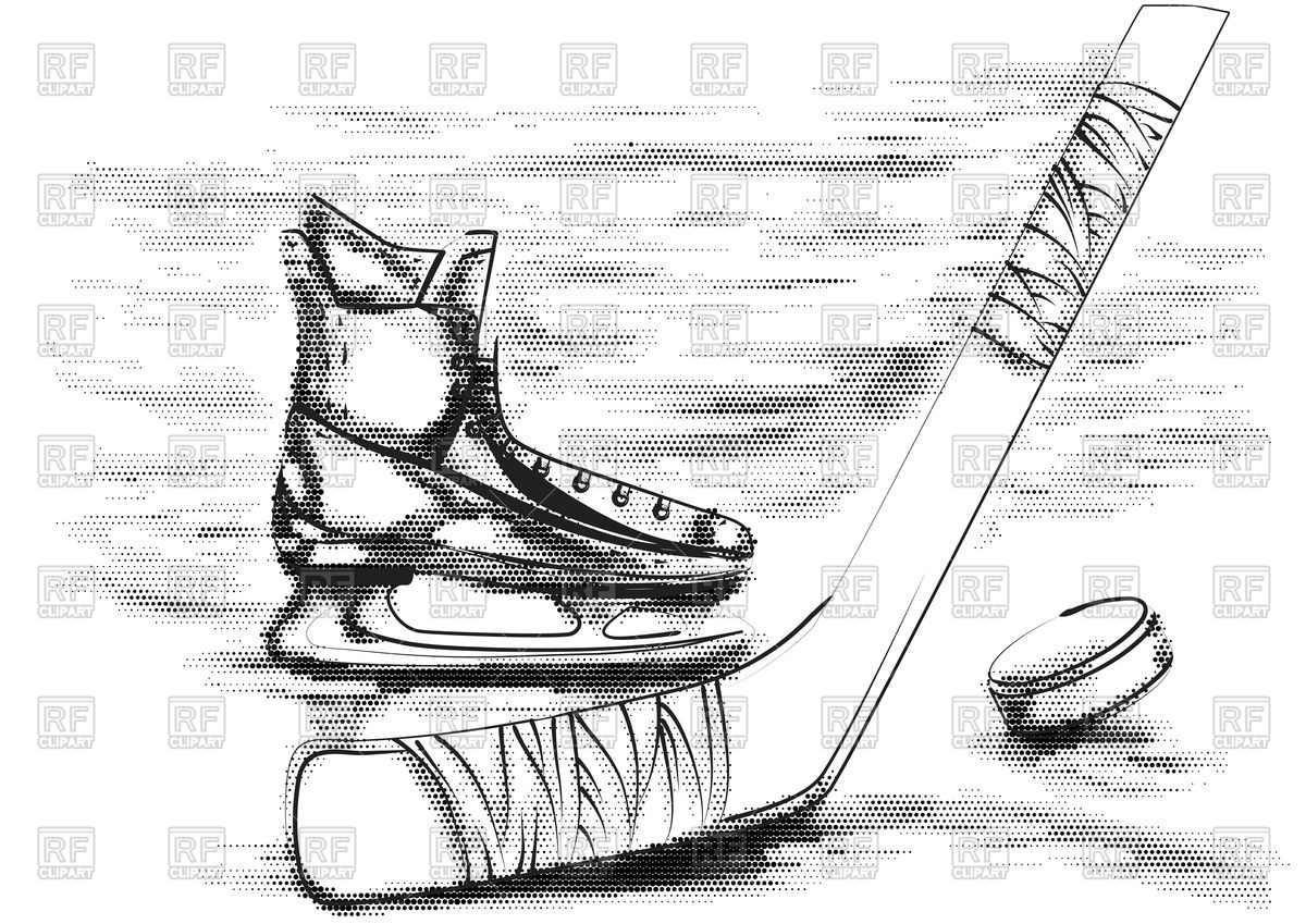 Hockey Stick And Puck Drawing at Explore