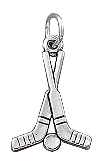 341x535 sterling silver boys box chain hockey sticks - Hockey Stick And Puck Drawing