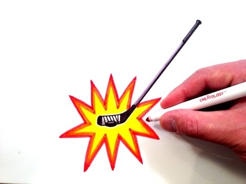 480x360 how to draw a hockey stick hitting a puck - Hockey Stick And Puck Drawing