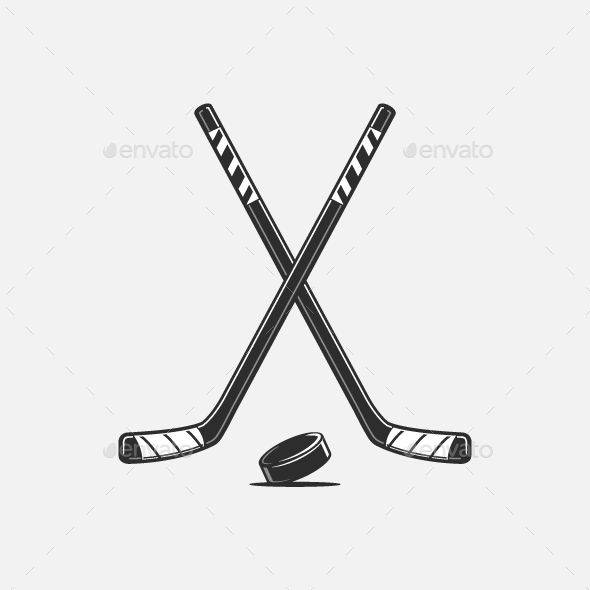 590x590 typography design ice hockey, hockey - Hockey Stick And Puck Drawing