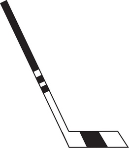 262x300 hockey stick black and white clipart - Hockey Stick Drawing