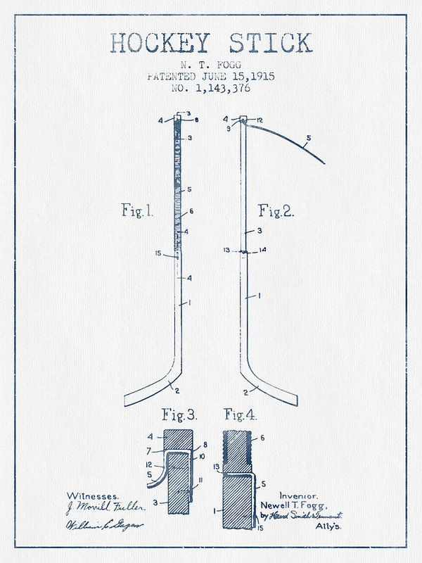 600x800 hockey stick patent drawing - Hockey Stick Drawing
