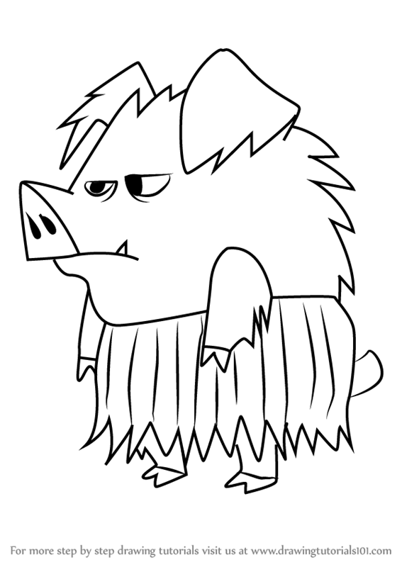 567x800 learn how to draw ball hog from bubble guppies - Hog Drawing