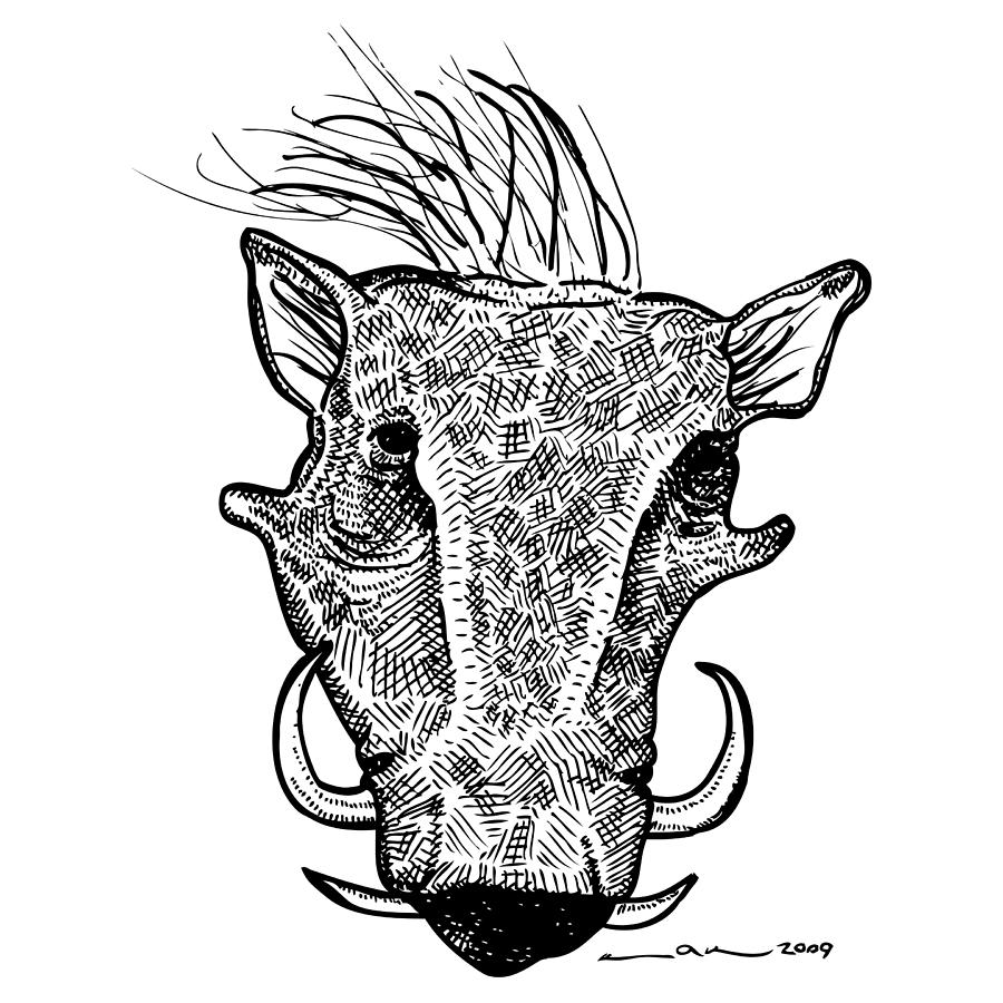900x900 wort hog drawing - Hog Drawing