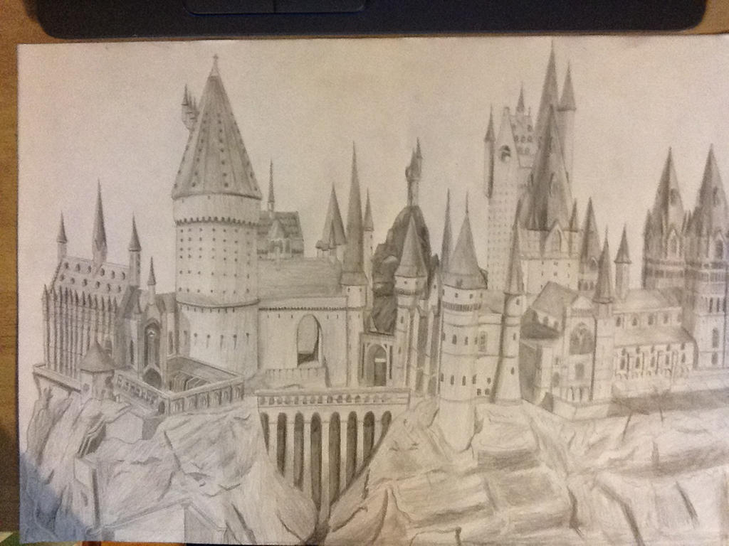 1024x768 Hogwarts Castle Drawing - Hogwarts Castle Drawing