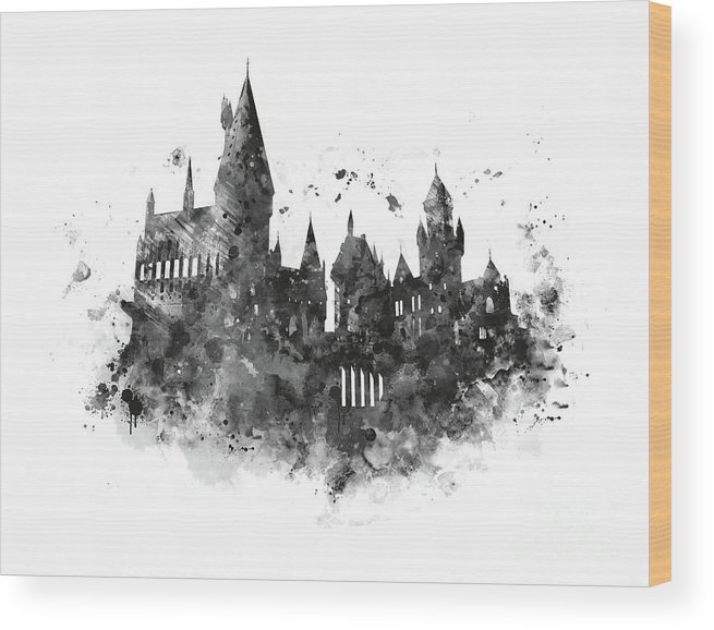 655x578 Hogwarts Castle Wood Print - Hogwarts Castle Drawing