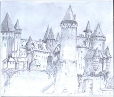 400x340 Hogwarts Castle - Hogwarts Castle Drawing