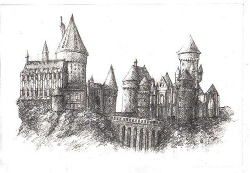 500x347 Hogwarts Discovered - Hogwarts Castle Drawing