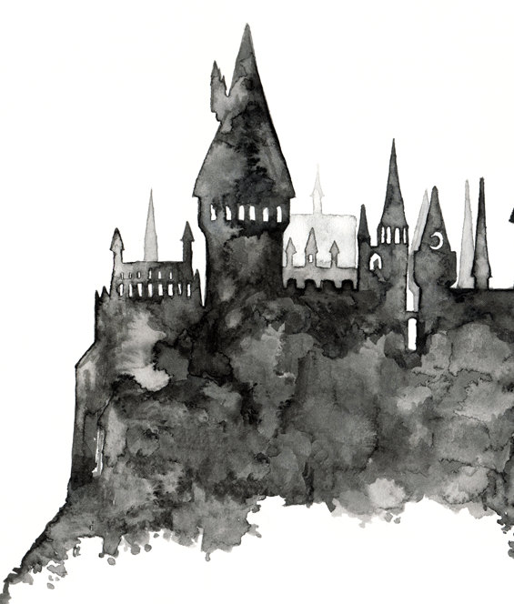 565x664 Hogwarts Drawing Free Download - Hogwarts Castle Drawing