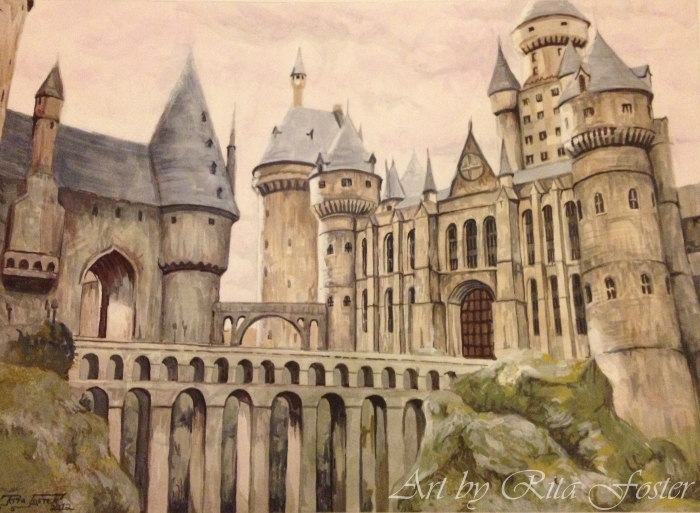 700x513 Art - Hogwarts Castle Drawing