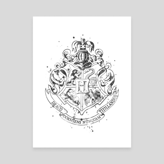 540x540 hogwarts crest, an art canvas - Hogwarts Crest Drawing