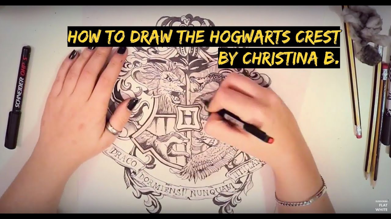 1280x720 drawing hogwarts crest from harry potter - Hogwarts Crest Drawing