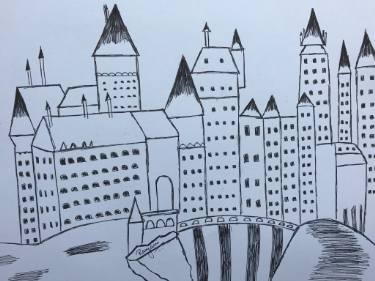 375x281 hogwarts drawing - Hogwarts Drawing