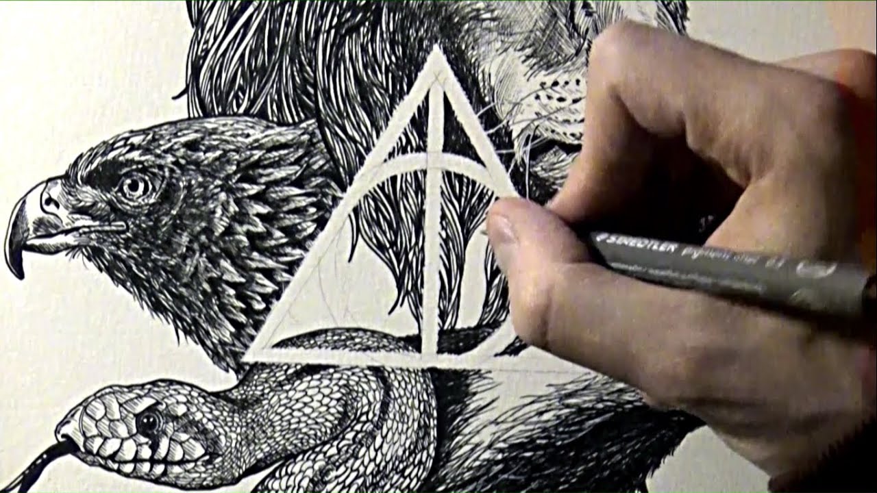 1280x720 Speed Drawing - Hogwarts Drawing