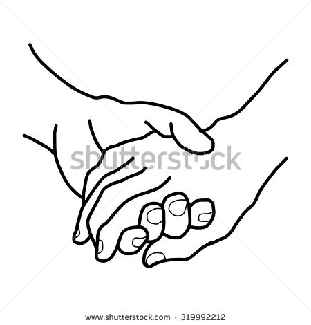 450x470 Holding Hands Image Group With Items - Holding Hands Black And White Drawing