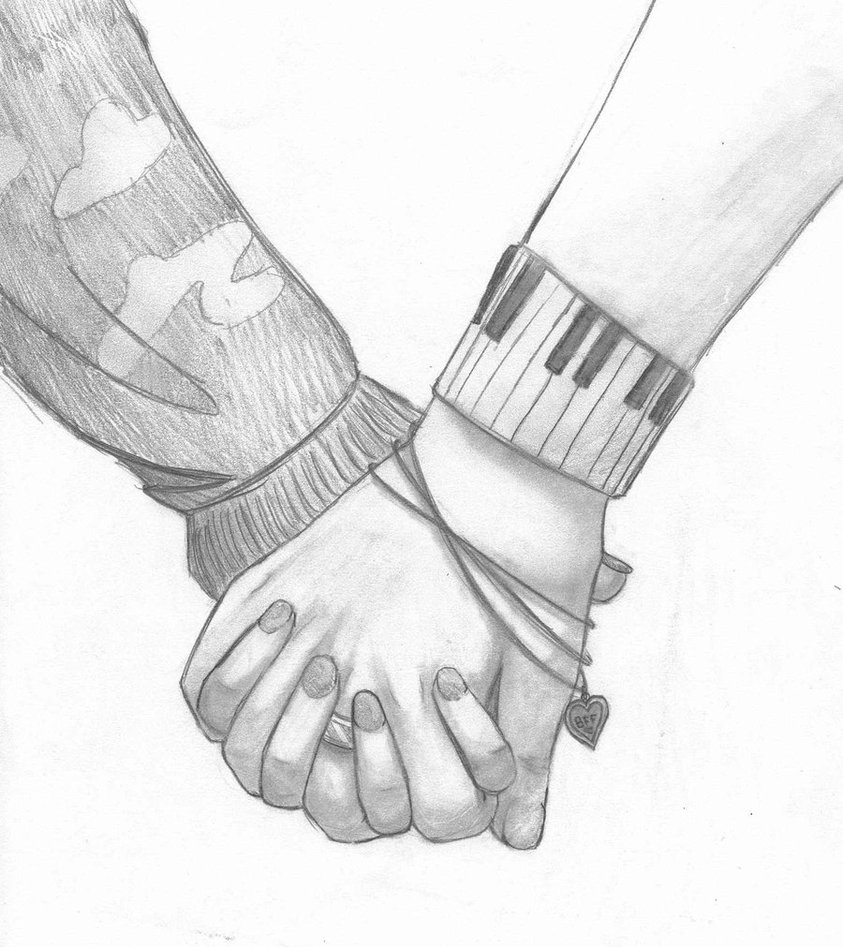 843x947 Couple Holding Hands Art Drawing Skill - Holding Hands Drawing