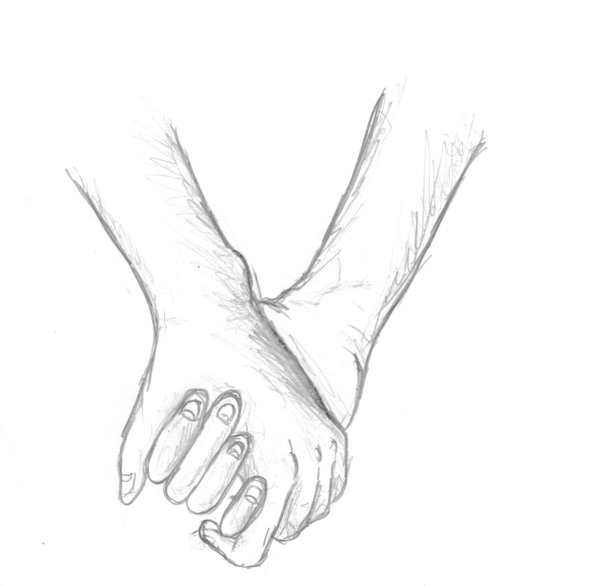 600x586 Huge Collection Of 'hands Holding Drawing' Download More Than - Holding Hands Drawing Easy