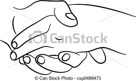 450x269 holding hands simple line drawing of two hands holding - Holding Hands Drawing Step By Step