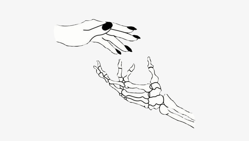 820x463 Tumblr Grunge Death Skeleton Hand Hands Holdinghands - Holding Hands Tumblr Drawing